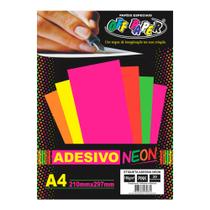 Papel Adesivo Neon Pink A4 20 Folhas - Off Paper