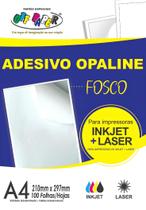 Papel Adesivo Opaline Fosco A4 100F Off Paper Inkjet + Laser
