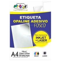 Papel Adesivo Opaline Fosco A4 100fls Inkjet+laser Papel Adesivo Opaline Fosco A4 100fls Inkjet+laser