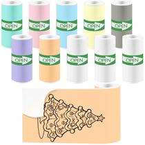 Papel Adesivo para Impressora Térmica MIARALA 10 Rolos Coloridos Papel Adesivo para Impressora Térmica MIARALA 10 Rolos Coloridos