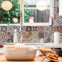 Papel Adesivo Parede Backsplash Banheiro/cozinha Azulejo Portugues Lavavel