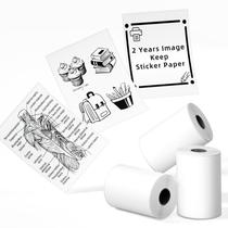 Papel adesivo Phomemo T02/M02X/M02L 50 mm x 3,5 m 3 rolos Papel adesivo Phomemo T02/M02X/M02L 50 mm x 3,5 m 3 rolos