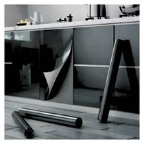 Papel Adesivo Preto Brilho Envelopar Geladeira Fogão 2mx70cm