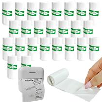 Papel adesivo térmico 25 rolos 57 mm x 25 mm para mini impressora Papel adesivo térmico 25 rolos 57 mm x 25 mm para mini impressora