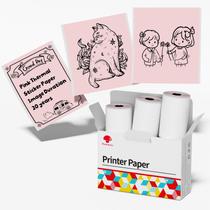 Papel adesivo térmico Phomemo rosa para M02/M02 Pro/M02S/P2S Papel adesivo térmico Phomemo rosa para M02/M02 Pro/M02S/P2S