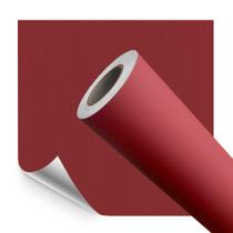 Papel Adesivo Texturizado Linhas Vermelho Cereja para Móveis 500x60cm