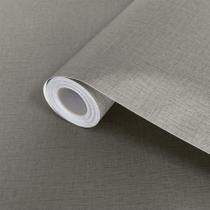 Papel Adesivo Texturizado Tecido Palha Cinza Lavavel 200x60cm