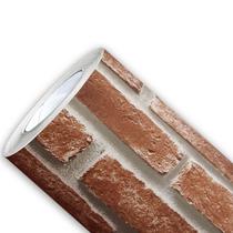 Papel Adesivo Tijolinho Vermelho 3D Texturizado Vinil Lavável Autocolante Para Decoração Papel Adesivo Tijolinho Vermelho 3D Texturizado Vinil Lavável Autocolante Para Decoração