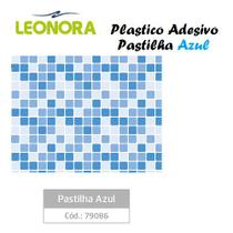 Papel Adesivo Tipo Contact Pastilha Azul 79086 Rolo 45cm x 10m