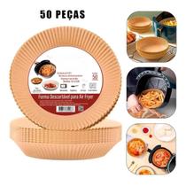Papel Air Fryer Forma Proteção Descartável 50 Unidades
