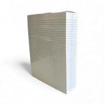 Papel almaço 200 folhas papel pautado e margem cor branco