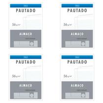 Papel almaço A4 Tilibra 200x275mm 56g com 16 folhas kit 4 unidades