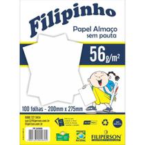 Papel Almaco sem Pauta e Margem 200X275MM 56G 5 Pacotes com 100 Folhas