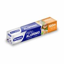 Papel Alumínio 30cm X 100m Bobina Rolo Grande Para Alimentos
