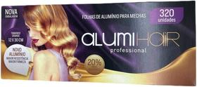 Papel alumínio para mechas alumi hair - 320 folhas - 12x30cm