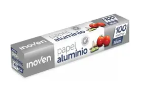 Papel Aluminio Rolo 30cm Com 100mt Inoven