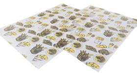 Papel Antigordura Delivery Forrar Caixa Batata Frita Kit 3U