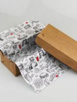 Papel Antigordura p/ Lanches e Alimentos (40 x 44 cm) - Caixa 500 folhas - Linha Artesanal - MultiCaixasNet Sacaria