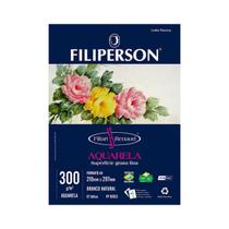 Papel Aquarela A4 300g Bloco Com 12 Folhas Filiperson