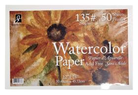 Papel aquarela Jack Richeson, pacote de 50, 12x18, 300gsm Papel aquarela Jack Richeson, pacote de 50, 12x18, 300gsm