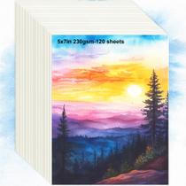 Papel aquarela XWT 120 folhas 13x18 cm 230gsm prensado a frio