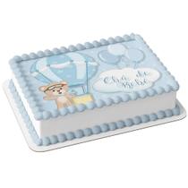 Papel arroz comestível para bolo aniversário festa comemoração chá de bebê ursinho baloeiro