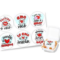 Papel Arroz comestível para mini bolo bento cake 9,5 Cm Redondo festa comemoração surpresa dia dos namorados te amo meu