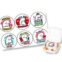 Papel Arroz comestível para mini bolo bento cake 9,5 Cm Redondo festa comemoração surpresa feliz dia dos namorados flork Papel Arroz comestível para mini bolo bento cake 9,5 Cm Redondo festa comemoração surpresa feliz dia dos namorados flork