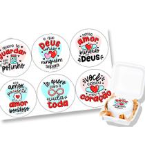 Papel Arroz comestível para mini bolo bento cake 9,5 Cm Redondo festa comemoração surpresa feliz dia dos namorados o que