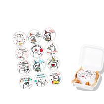 Papel arroz cortado 9 cm 12 unidades comestível para bento cake mini bolo flork bento