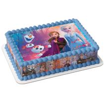 Papel arroz e faixa comestível para bolo festa aniversário frozen - Catias Cakes