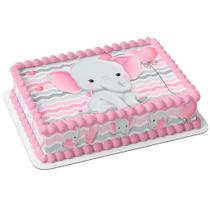 Papel arroz e faixa comestível para bolo festa aniversário surpresa comemoração elefantinho lindo baby cute