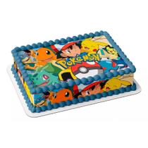 Papel arroz e faixa comestível para bolo festa aniversário surpresa comemoração pokemon