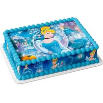 Papel arroz e faixa para bolo festa aniversário comemoração surpresa princesa Cinderela