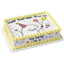Papel arroz e faixa para bolo festa aniversário flork bento meme