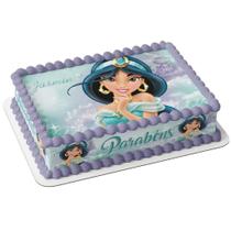 Papel arroz e faixa para bolo festa aniversário princesa jasmine