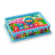 Papel arroz e faixa para bolo festa comemoração surpresa aniversário pocoyo