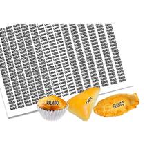 Papel arroz etiqueta comestível para salgados identificar nomes sabores CARNE QUEIJO PALMITO FRANGO CALABRESA 1,5 cm X 0
