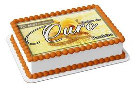Papel Arroz Para Bolo Bodas De Ouro 50 Anos De Casados