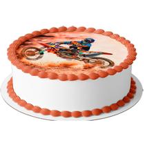 Papel arroz redondo 20 cm diâmetro moto motocross