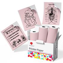 Papel Autoadhesivo para Pegatinas Phomemo Rosa para Impresora T02 Papel Autoadhesivo para Pegatinas Phomemo Rosa para Impresora T02