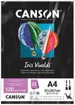 Papel Canson a4 120g Iris Vivald 25fls Preto