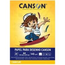 Papel Canson A4 Branco 140G/M2 Bloco-Canson
