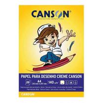 Papel Canson A4 Creme 140G/M2 Bloco-Canson