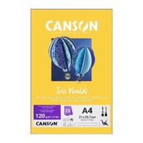 Papel Canson A4 Iris Vivaldi 120G 25Fls Amarelo Papel Canson A4 Iris Vivaldi 120G 25Fls Amarelo
