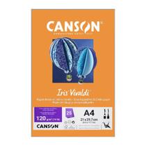 Papel Canson A4 Iris Vivaldi 120G 25Fls Cenoura Papel Canson A4 Iris Vivaldi 120G 25Fls Cenoura