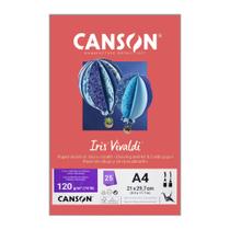 Papel Canson A4 Iris Vivaldi 120g 25Fls - Escolha a cor