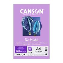 Papel Canson A4 Iris Vivaldi 120g 25Fls - Escolha a cor