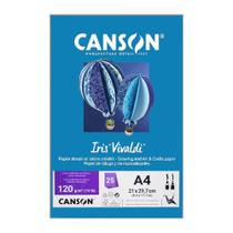 Papel Canson A4 Iris Vivaldi 120G 25Fls - Escolha A Cor