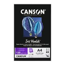 Papel Canson A4 Iris Vivaldi 120G 25Fls Preto Papel Canson A4 Iris Vivaldi 120G 25Fls Preto